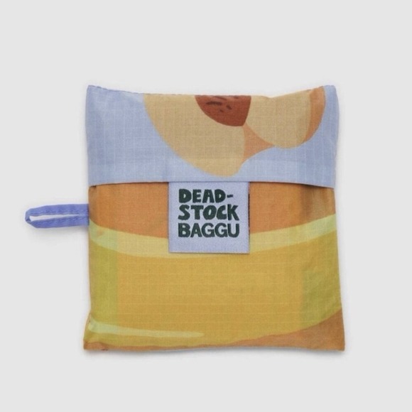 BAGGU DEADSTOCK Standard Reusable In Smoothie Peaches & Bananas Graphic Pattern - Picture 4 of 4